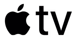 Apple TV logo voor het streamen van exclusieve originele series en films